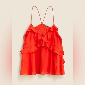 J. Crew drapey ruffled tank.